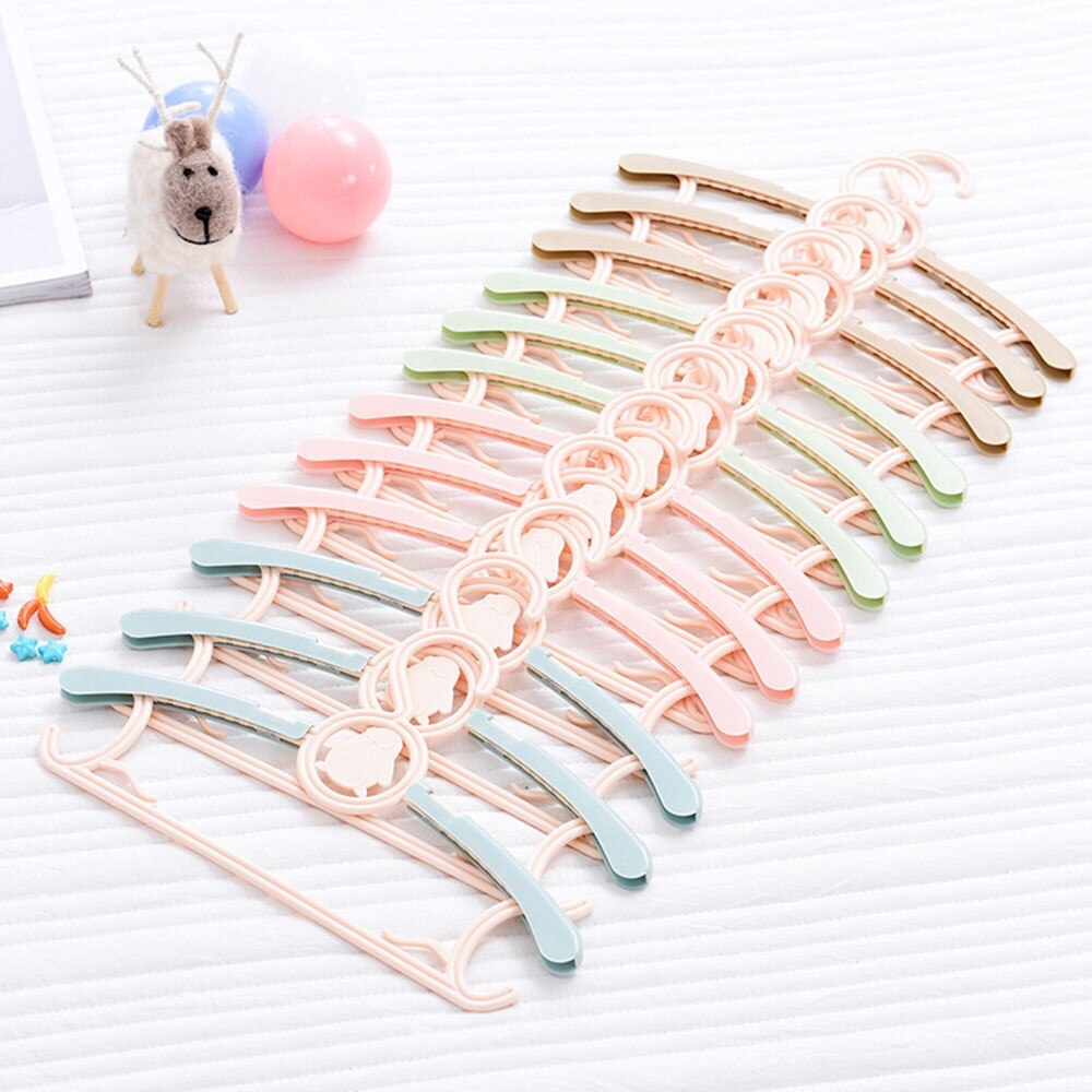 Duurzaam Baby Kleding Hangers Telescopische Kleding Leuke Cartoon Kinderen Hangers Kid Kledingrekken Baby Plastic Hanger