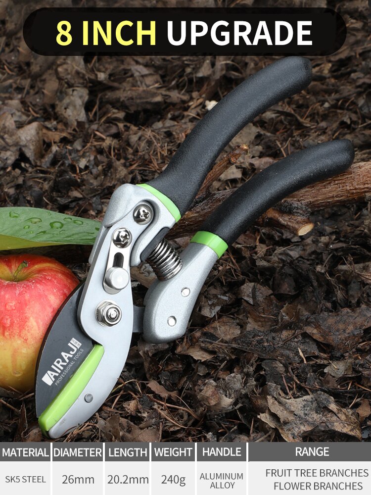 AIRAJ Pruners, Garden Pruners Tree Trimmers Bypass Pruning Shears Gardening Shears Clippers for Plants Gardening Cutter