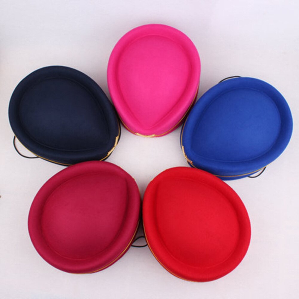 Air Stewardess Hat Woolen Flight Attendant Hat Stewardess Cap for Costume Cosplay Musical Performance - Size M(Red)