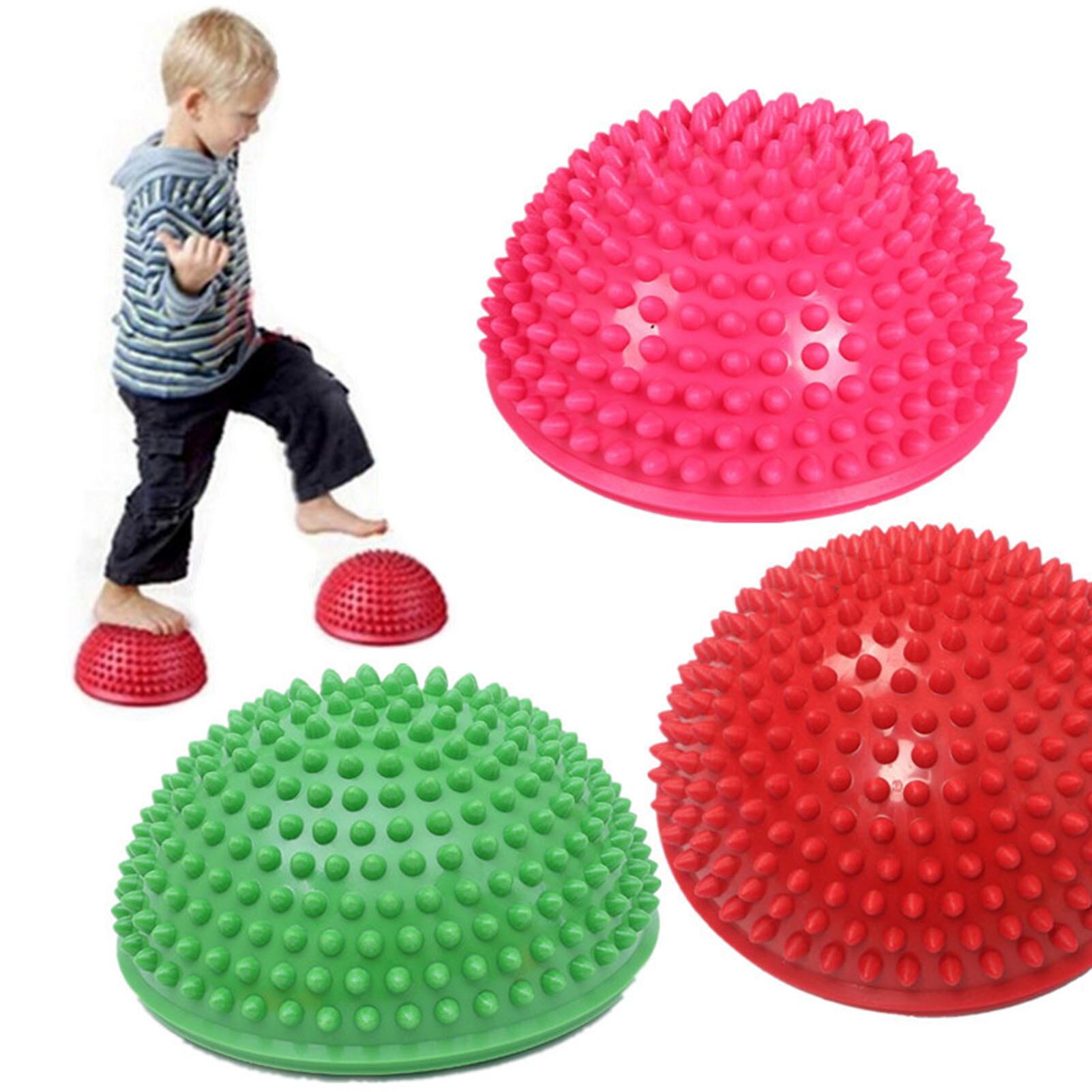 Demi-boule de Yoga, pierres de marche, jouets d'extérieur, jeux d'intérieur pour enfants, Sport, équilibre, boule de Massage hémisphère