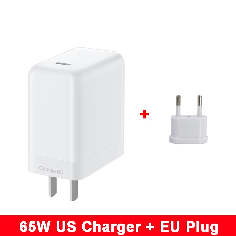 65W Warp Charger For OnePlus 9 Pro 9R 8T 6A 1M USB-C to USB-C Dash/Warp Charging Adapter For One Plus 8 Pro Nord 7T Pro 7 6T 1+6: US Charger w EU Plug