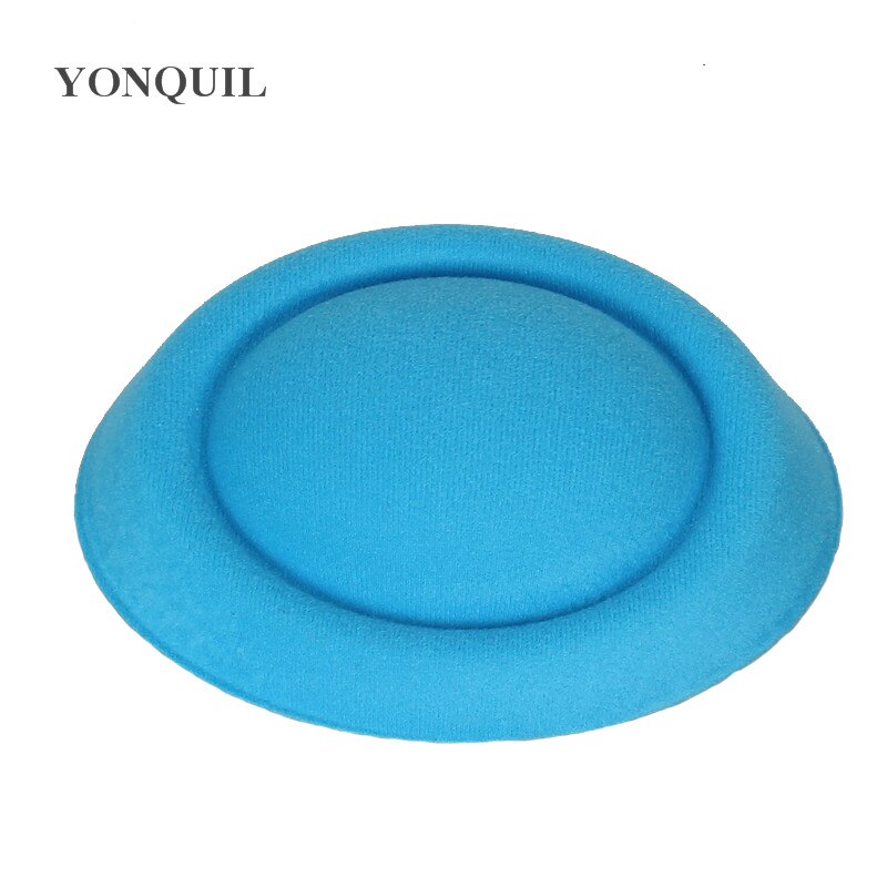 20 Kleuren 16Cm Tovenaar Hoeden Bases Wolvilt Party Hoeden Diy Haaraccessoires Pillendoosjepet Stewardess Cap 12 stks/partij MH018: Sky Blue