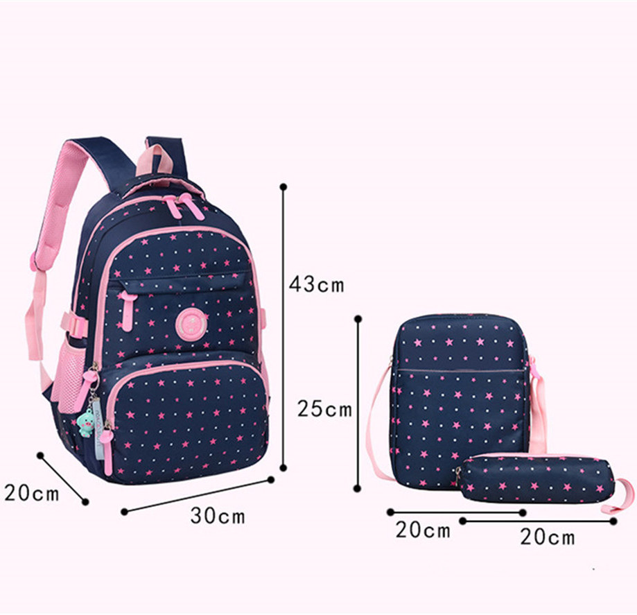 3 pièces/ensembles sac d'école de sac à dos d'école de pour adolescents filles cartables sacs à dos enfant mochila escolar