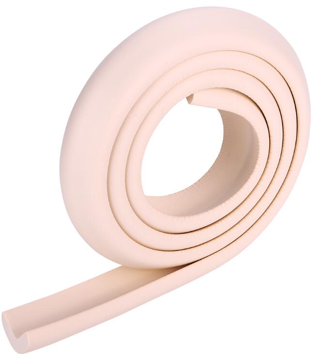 2 m crianças proteção mesa guarda tira protetor de segurança do bebê móveis gaveta borda vidro barra acidente canto borracha pára-choques: Beige
