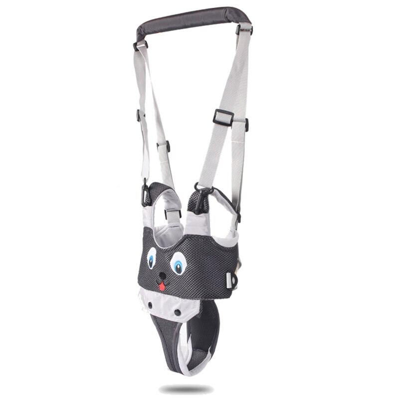 Arnés de mano para caminar para bebé, andador con animales de dibujos animados, asistente de cinturón para aprender, D5QA: Gray puppy