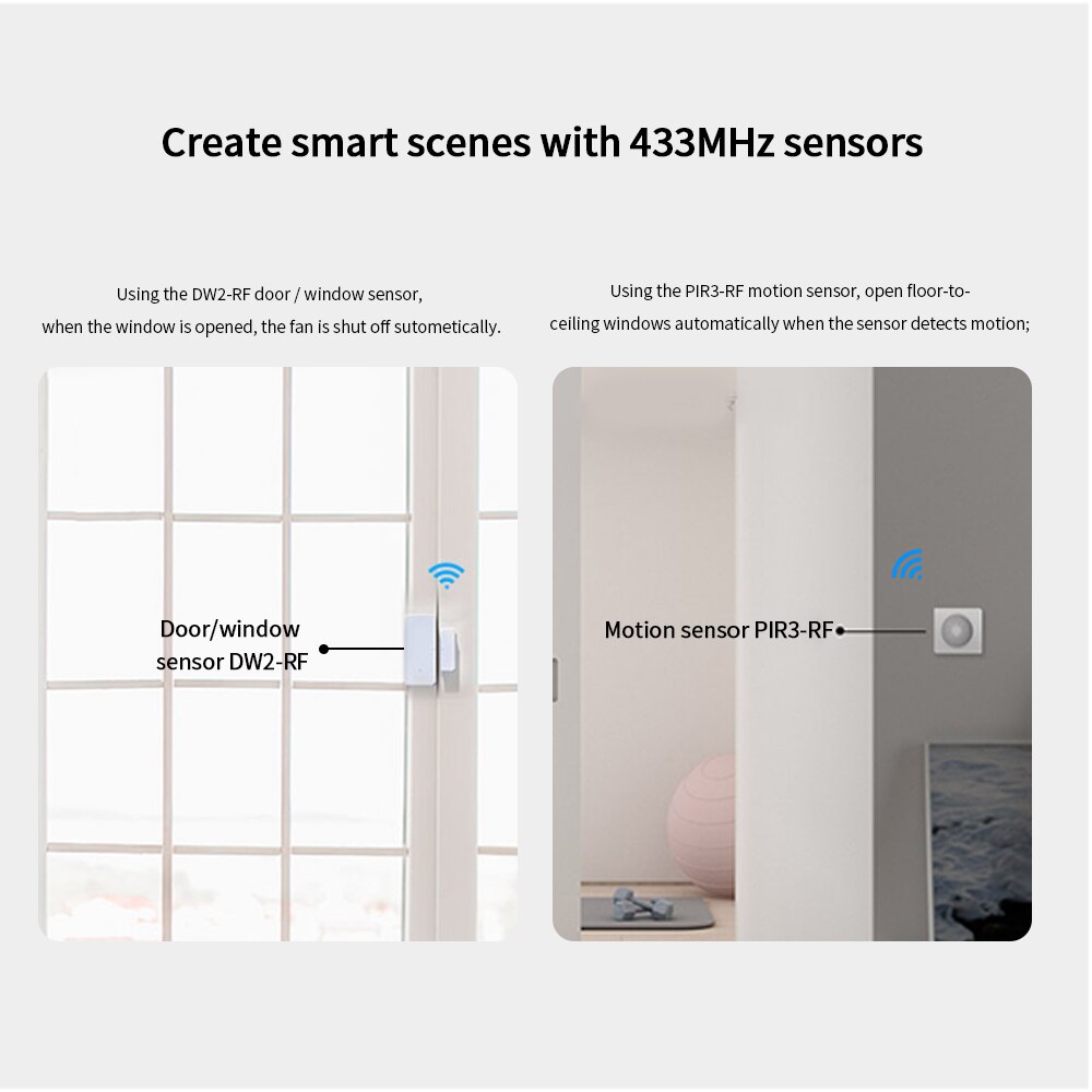 Sonoff RF Bridge R2 WiFi 433 MHz Switch Smart Home Remote Control Via Ewelink APP Automation Wi-Fi Remote RF Controller