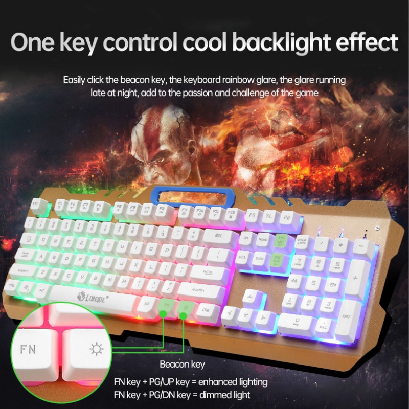 Mechanical Keyboard Gaming Keyboard and Mouse 104 keys with backlight USB Wired Backlit keyboard for pro PC Laptop gamer