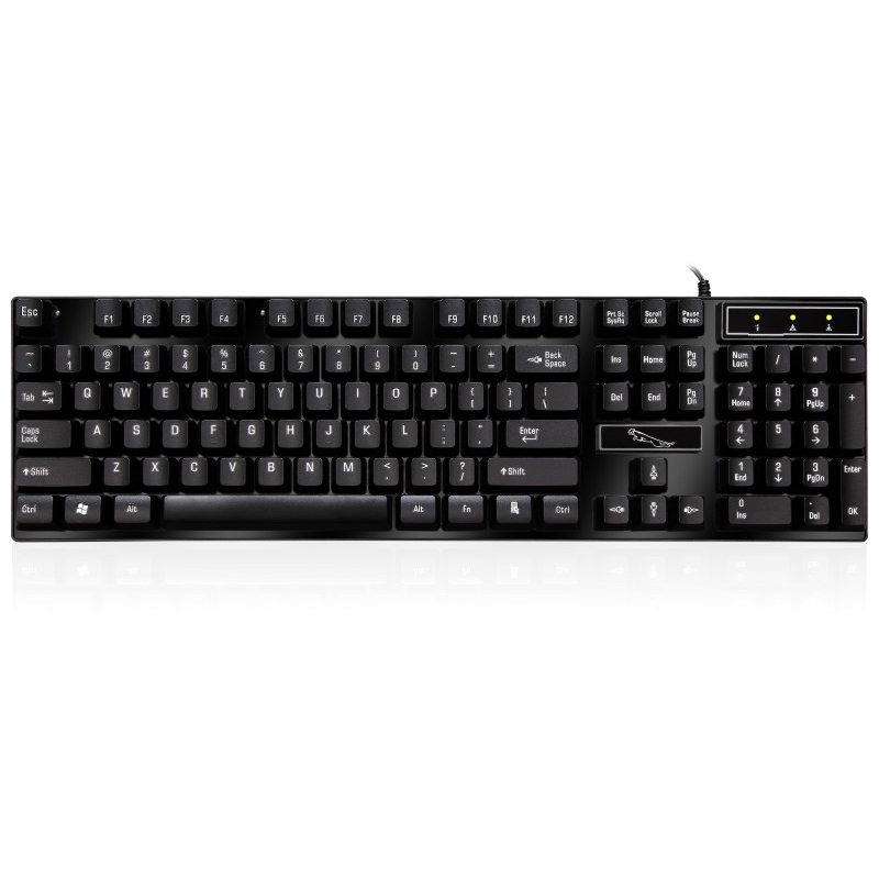 Mechanical Touch Gaming Keyboard High Keycaps Ergonomic for PC Computer Laptop Desktop: Black