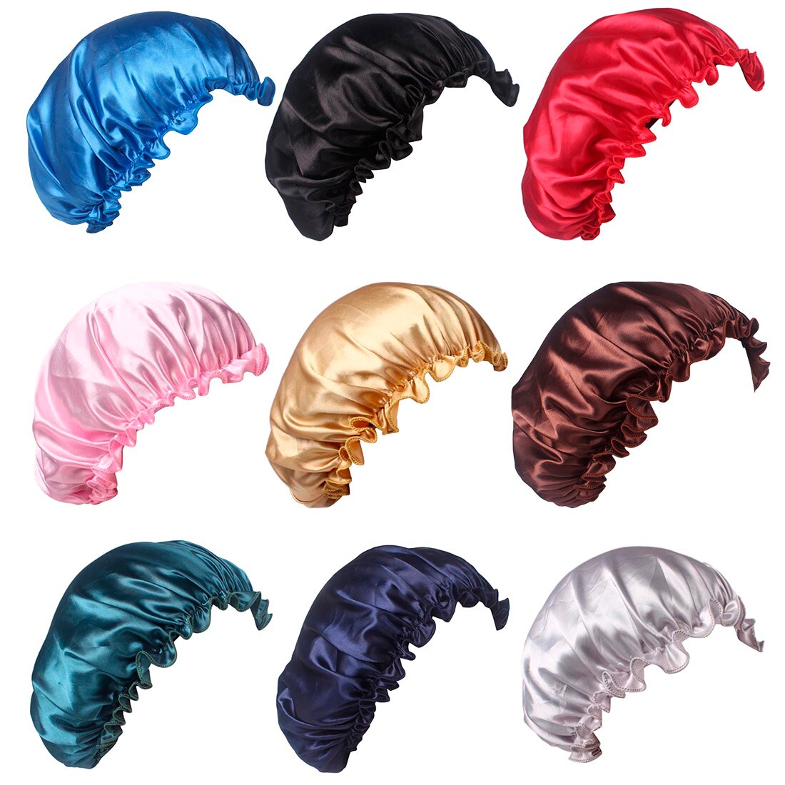 Satin Lace Sleeping Hat Night Sleep Cap Hair Care Satin Bonnet Caps Nightcap For Women