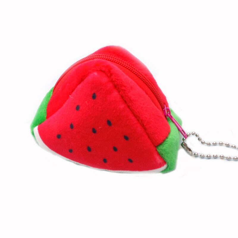 Kawaii Obst Plüsch Geldbörse freundlicher Reißverschluss Kleine Geldbörse Brieftasche Frauen Beutel Geld Tasche Wassermelone Geldbörsen Halfter: Wassermelone