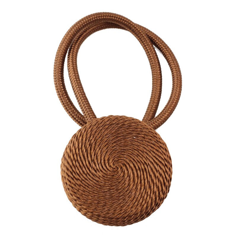 1pc magnetiska gardinfästen rumstillbehör macaron guld gardiner cilp heminredning gardinhållare spännen rem rep knyt ryggar: Lätt kaffe