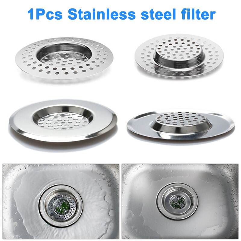 Kitchen Sink Strainer Stainless Steel Drain Filter with Large Wide Rim I88