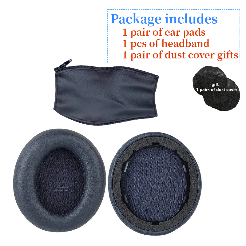 Almohadillas para los oídos Anker Soundcore Life Q10 Q20 Q30 Q35 auriculares de repuesto cojín de espuma suave almohadilla de esponja orejeras de cuero: MULTICOLOR