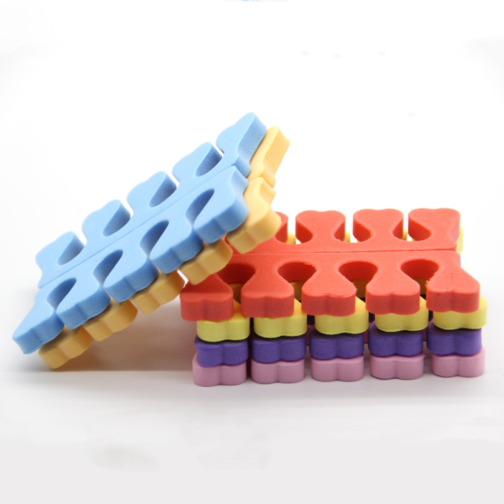 20 Pieces/lot Nail Art Tool Finger Toe Separator Sponge Straightening Pad Hammer Sub-toe Foam Pedicure Manicure Instruments
