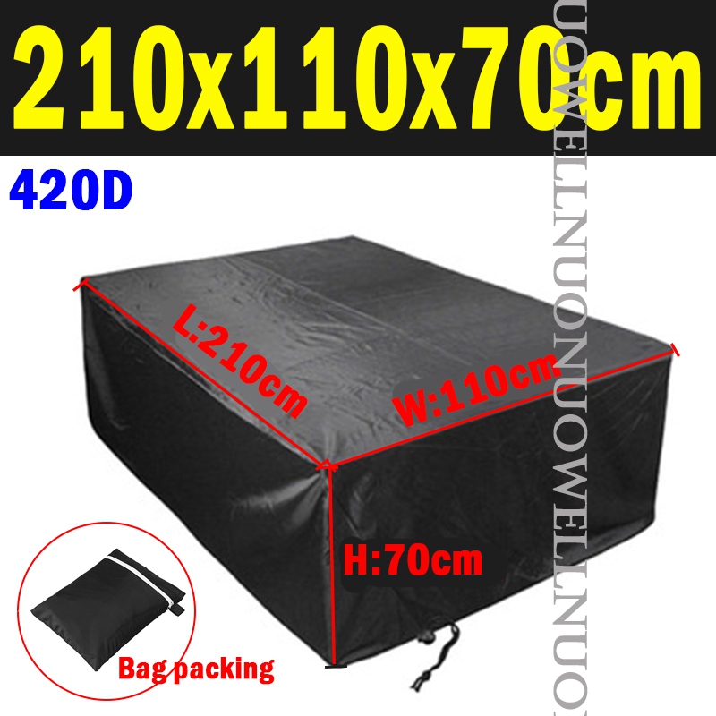 420D Oxford Fabric Furniture Covers Anti-UV Outdoor Sofa Table Chair Dust Proof Cover Garden Patio Waterproof Furniture Cover