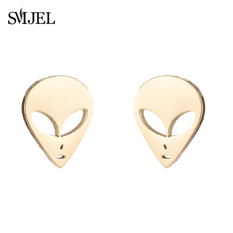 Punk Stijl Koreaanse Schattige Halloween Spook Spin Oorbellen Voor Vrouwen Sieraden Alien Et Web Net Oorbellen Xmas Accessoires 2024: Imitation Rhodium Plated