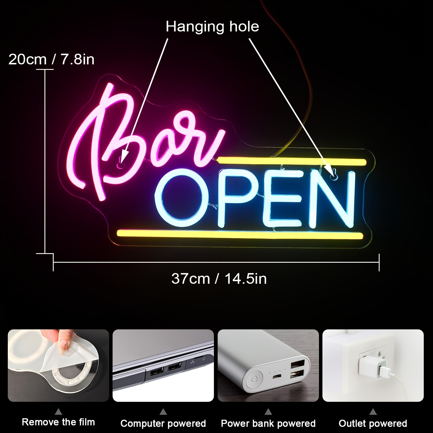 Open Neon LED Sign,Open Neon Sign, For Wall Decoration, Bar Shop Cafe Shop Party Club Restaurant Shop Open Sign Bar Light