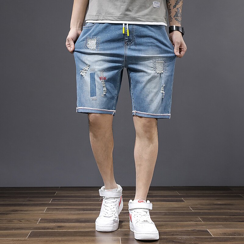 2022 Zomer Mannen Denim Shorts Plus Size Mode Gat Vicedeal 2022-zomer-mannen-denim-shorts-plus-size-mode-gat-vicedeal