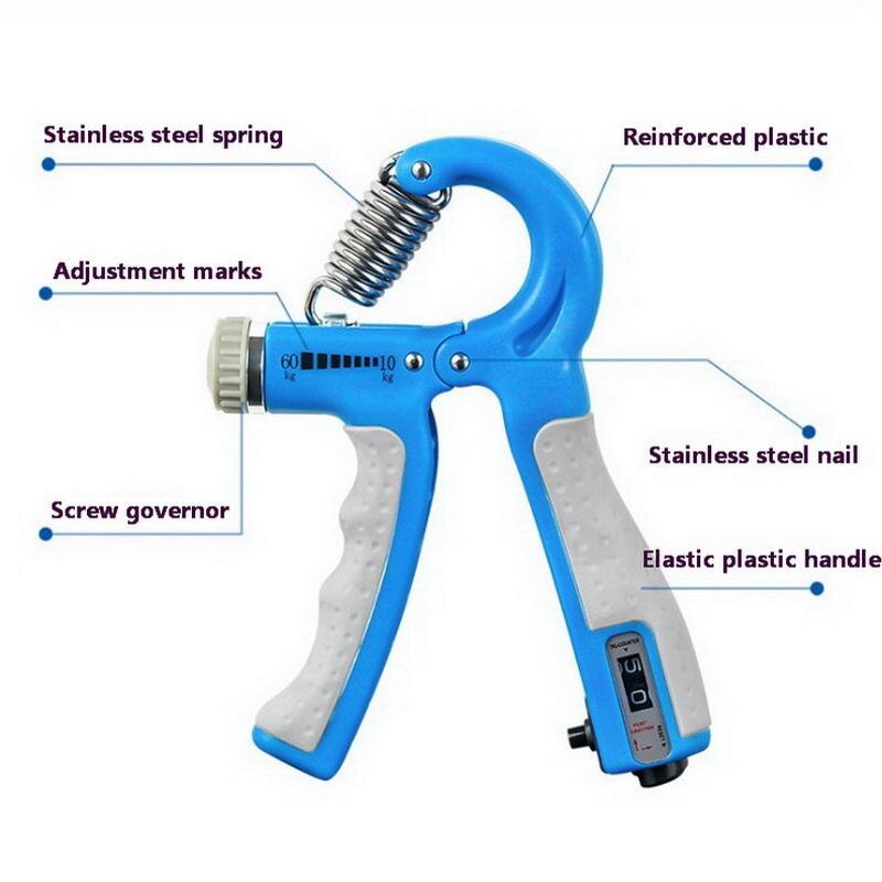 Fitness Grip Equipment Forearm Exerciser Training Gripper: blue