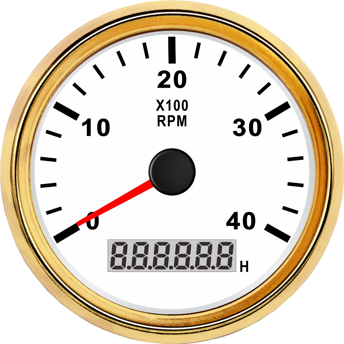 Universal 85mm Marine Boat Tachometer with Hour Meter 3000RPM 4000RPM Electric Motor Tachometer Gauge For Car Truck Boat 9-32V: WG 4K RPM