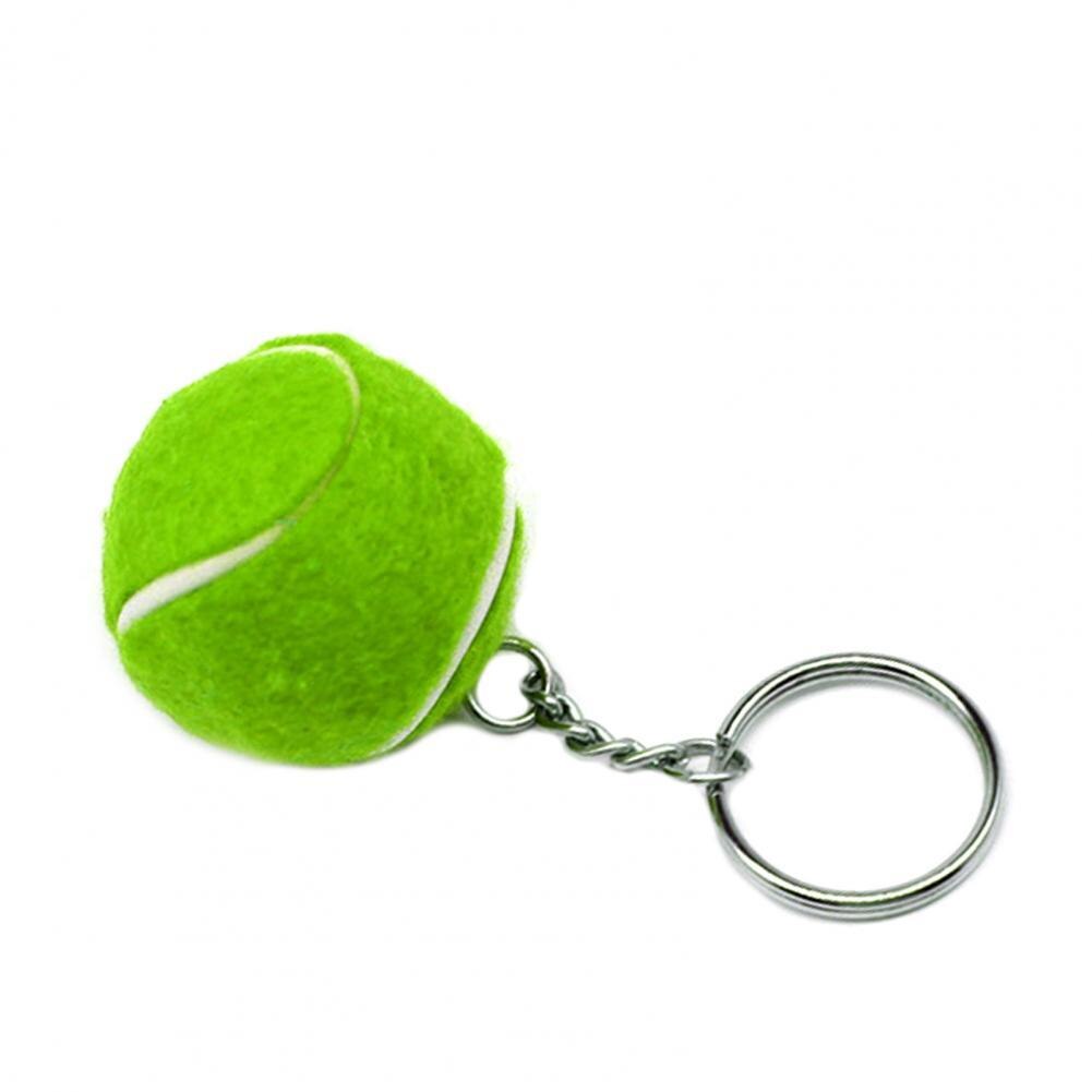 Manufacturer Personalized 3D Metal Tennis Ball Racket Sports Keyrings Keychains Llaveros Custom Tennis Key Chain Key Ring