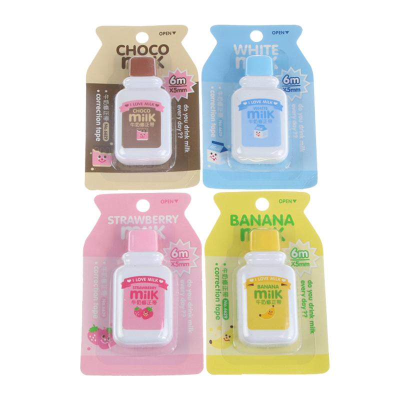 Cute Cartoon Correction Tape Milk Bottle Style for Student and Officer Office School Supplies Stationery Correction Tape