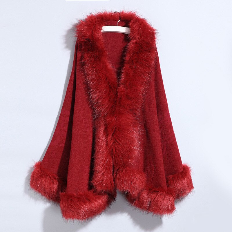 Hochzeit Jacke Kap Braut Schal wickelt Faux Pelz Bolero Frauen Winter Warme Mantel Mantel Hochzeit Zubehör