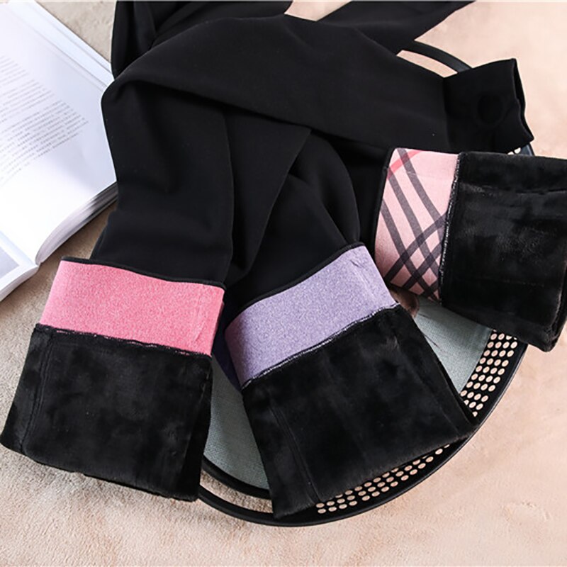 Autumn and Winter High Waist Warm Plus Fat Plus Size Pantyhose Thickened Bottoming Socks Women Plus Velvet Seamless Foot Pants