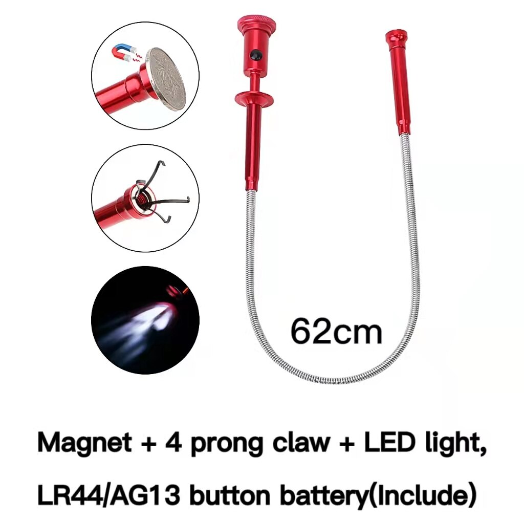 Herramientas de mano de recogida, extensor de pinza, recogedor de basura plegable, recogedores de basura plegables: 62cm