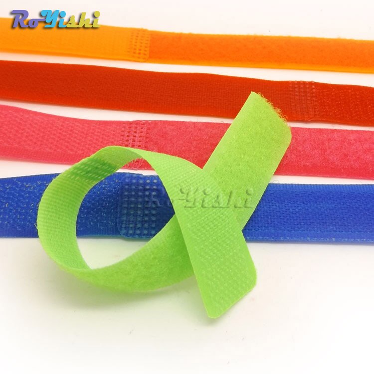 100 stks/pak Kleurrijke Herbruikbare Nylon Magic Tape Haak Lus Kabel Cord Ties Tidy Bandjes Organiseren