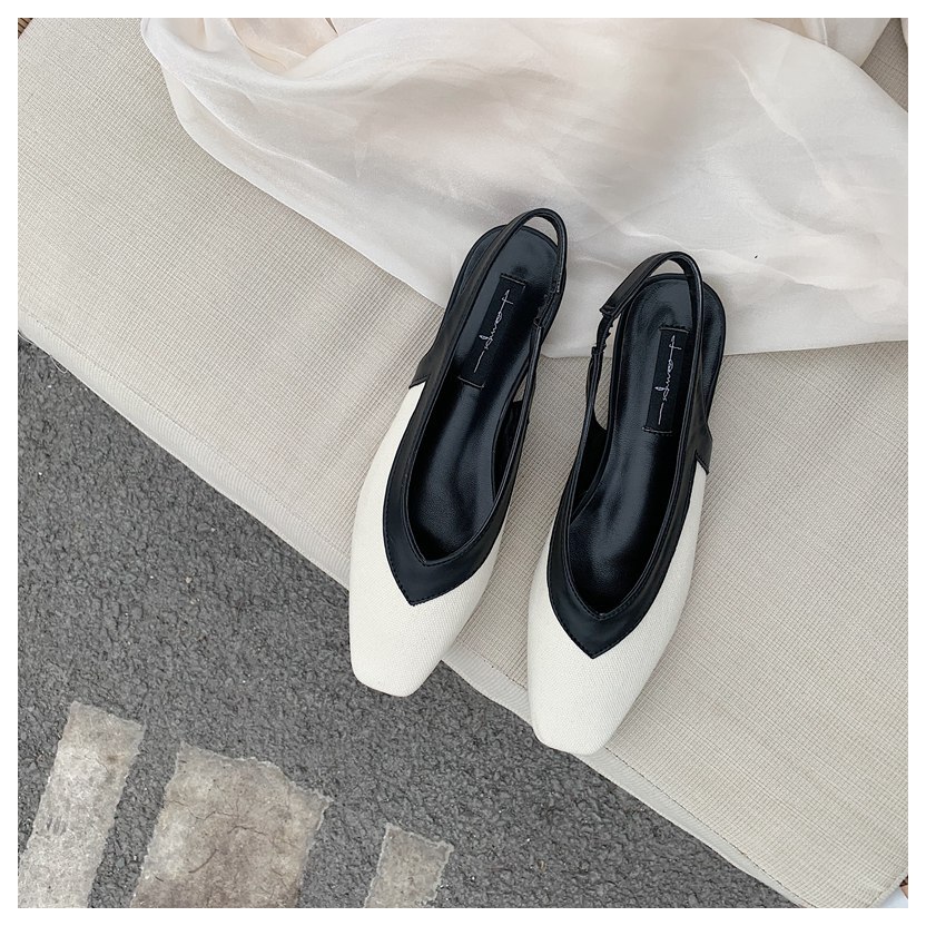 Dames Sandalen Lage Hakken Elegante Mule Schoenen Vrouwen Casual Slingbacks Dame Lente Schoenen Slip Op Sandaal Muilezels Zapatos Muilezels: Black / 5