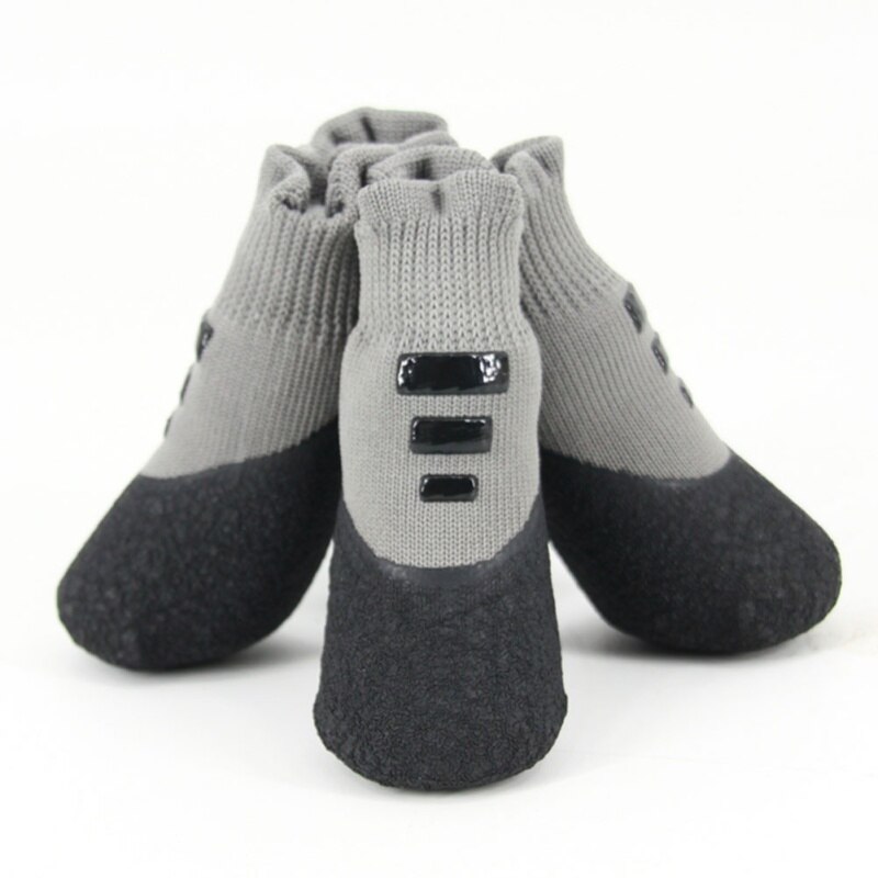 4 sztuk/zestaw gumowe buty dla psa wodoodporne antypoślizgowe placki deszcz śnieg buty skarpetki ciepłe dla szczeniąt duże małe koty psy botki