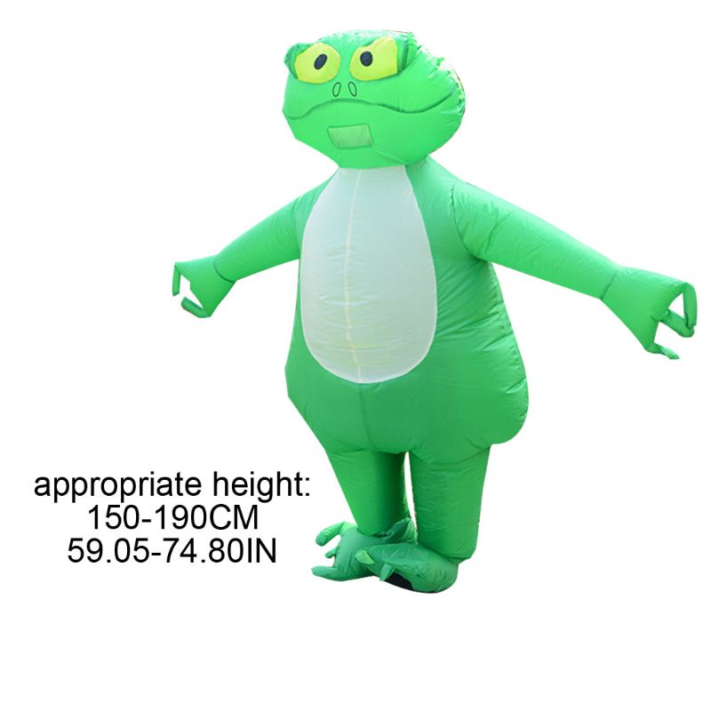 Inflatable Frog Costume Adults Funny Blow up Outfit Halloween Cosplay Clothing H55B