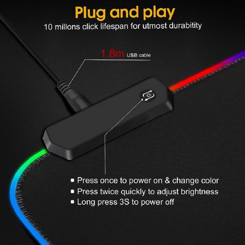 Gaming musmatta rgb stor musmatta gamer stor musmatta dator musmatta led bakgrundsbelysning xxl ytmause pad tangentbord skrivbordsmatta