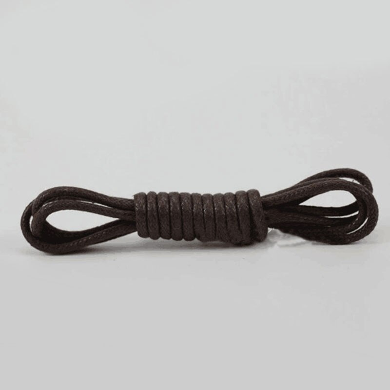 1 paar Stiefel Schnürsenkel Baumwolle Gewachste Schnürsenkel Runde Schnürsenkel Stiefel Schuhe Schnürsenkel Wasserdichte Leder Schnürsenkel Für Schuhe Saiten: Kaffee