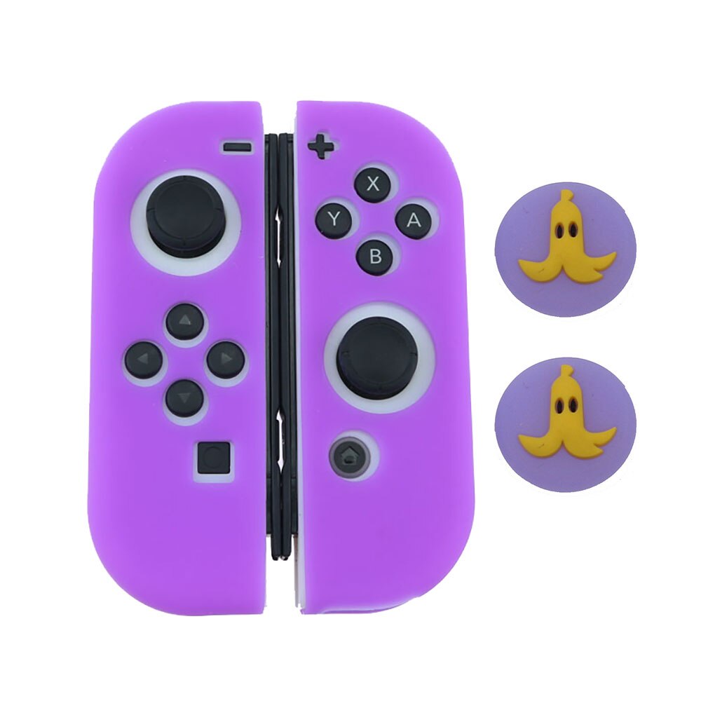 JCD for Nintend Switch Joycon Cover Solft Silicone Case with Thumbstick caps for Nintendo Switch Controller Grip Joy-con Cover: J