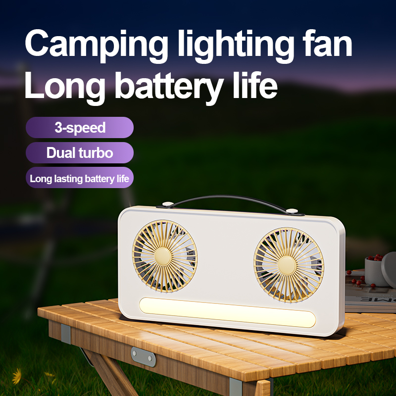 Double-Head Desktop Mini Fan: Strong Wind Power, Low Noise, Is the Ideal Choice for Home and Office Cooling
