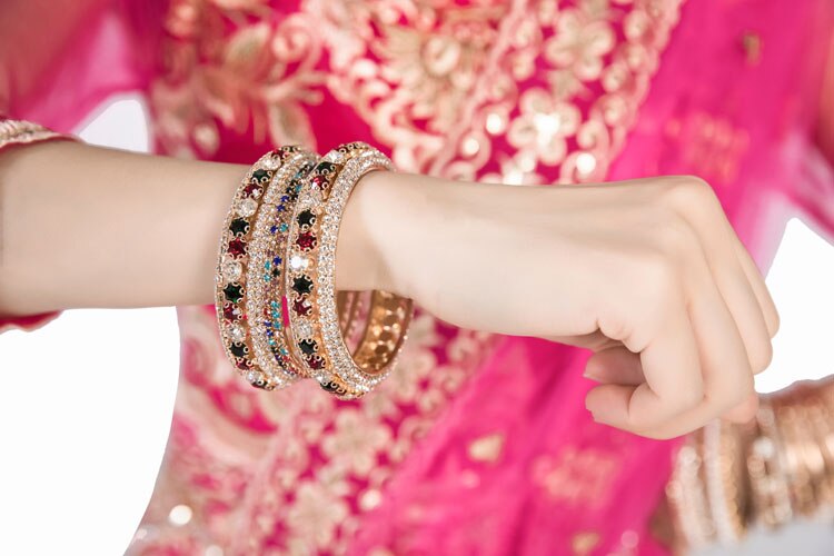 India Pakistan Meisje Dans Accessoire Vrouw Bellydance Prestaties Armband Vrouw Schieten Ketting Armband