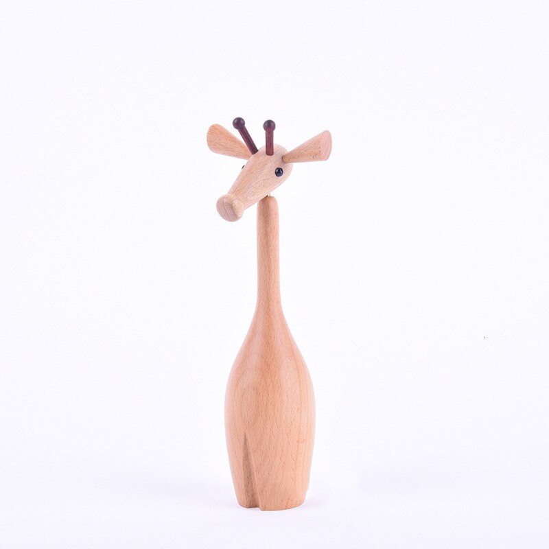 Home Decor Upgraded Wooden Ornaments Giraffe Imported Beech Wood Parts Can Be 360 Degrees Activity Wooden Play Wooden