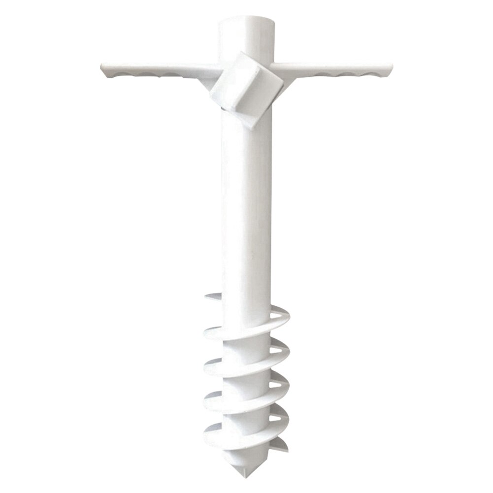 Soporte portátil para sombrilla de arena y jardín, soporte para sombrilla de playa de exterior con punta de rosca de 5 niveles, sombrilla de engranajes de lluvia ABS