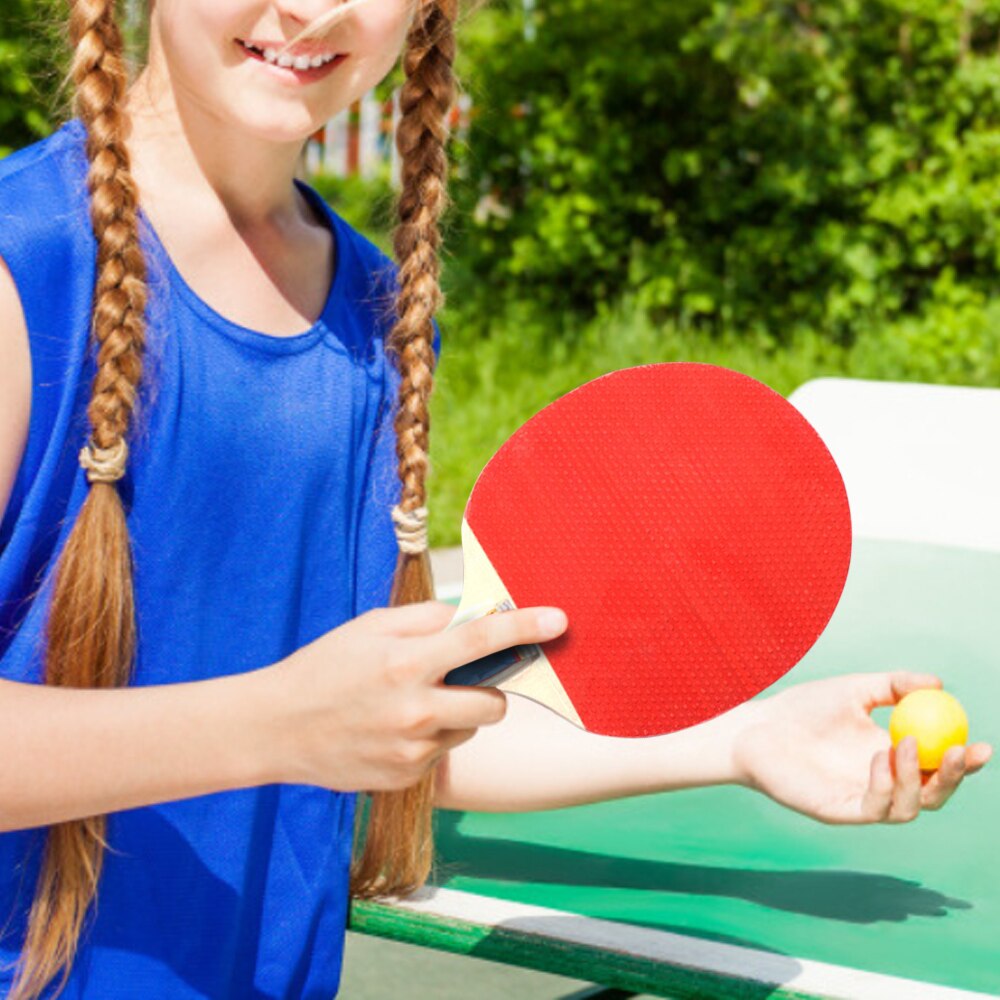Pingpongbatjes, tafeltennisbatjes, 2 pingpongbats, lange steel, pingpongracketset, trainingsaccessoires