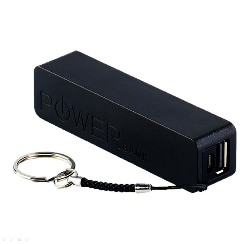 Fetile Portable 10000mAh Power Bank with keychain For iPhone 8 7 6 Powerbank External Battery Charger for iPhone Xiaomi Samsung: Black-10000mAh