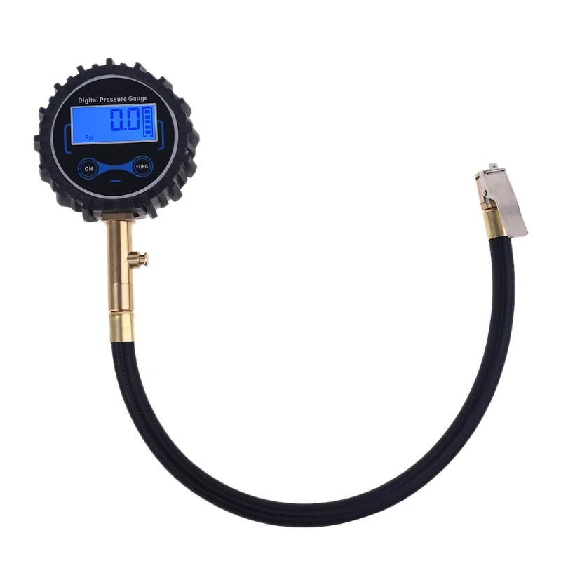 Digitale Bandenspanningsmeter Met Quick Clip Air Chuck Deflatie Voor Auto Vrachtwagen Voertuig 200 Bar Kpa Kgf CM2 M09 21