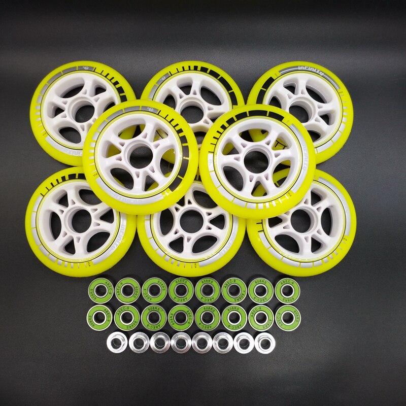 Pikaluistinpyörä 90 mm pyörä 85a keltainen pyörä