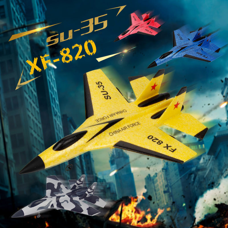 FX-820 SU-35 RC Remote Control Airplane 2.4G Aliante RC Drone Fighter Hobby Aereo Aliante Aereo EPP Schiuma Giocattoli RC Aereo All&#39;aperto