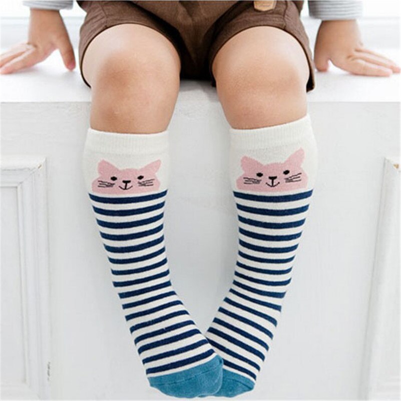 Wecute Baby Sokken Pasgeboren Kids Meisje Jongen Animal Patroon Anti-slip Knie Hoge Sok Vos Leuke Cartoon Kat Katoen sokken baby