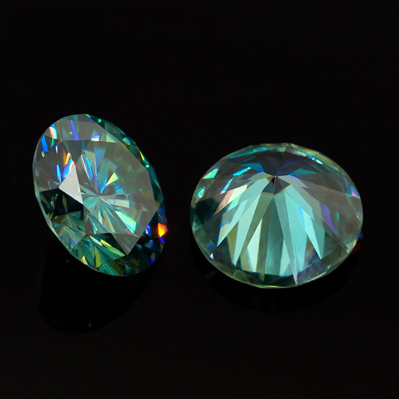 BOEYCJR 2ct 8mm Runde Brillant Geschliffenen Blau Moissanite verlieren Stein VVS1 Ausgezeichnete schneiden Schmuck, Der Stein