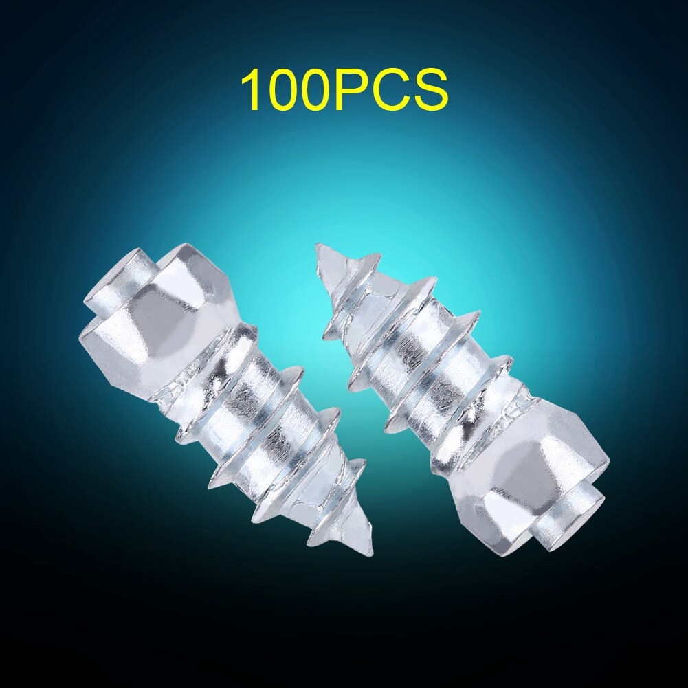 100 st 15mm hjul däck skruvar klackar halkskydd snödäck spikes bildäck ersättningsverktyg för bil auto suv atv däck