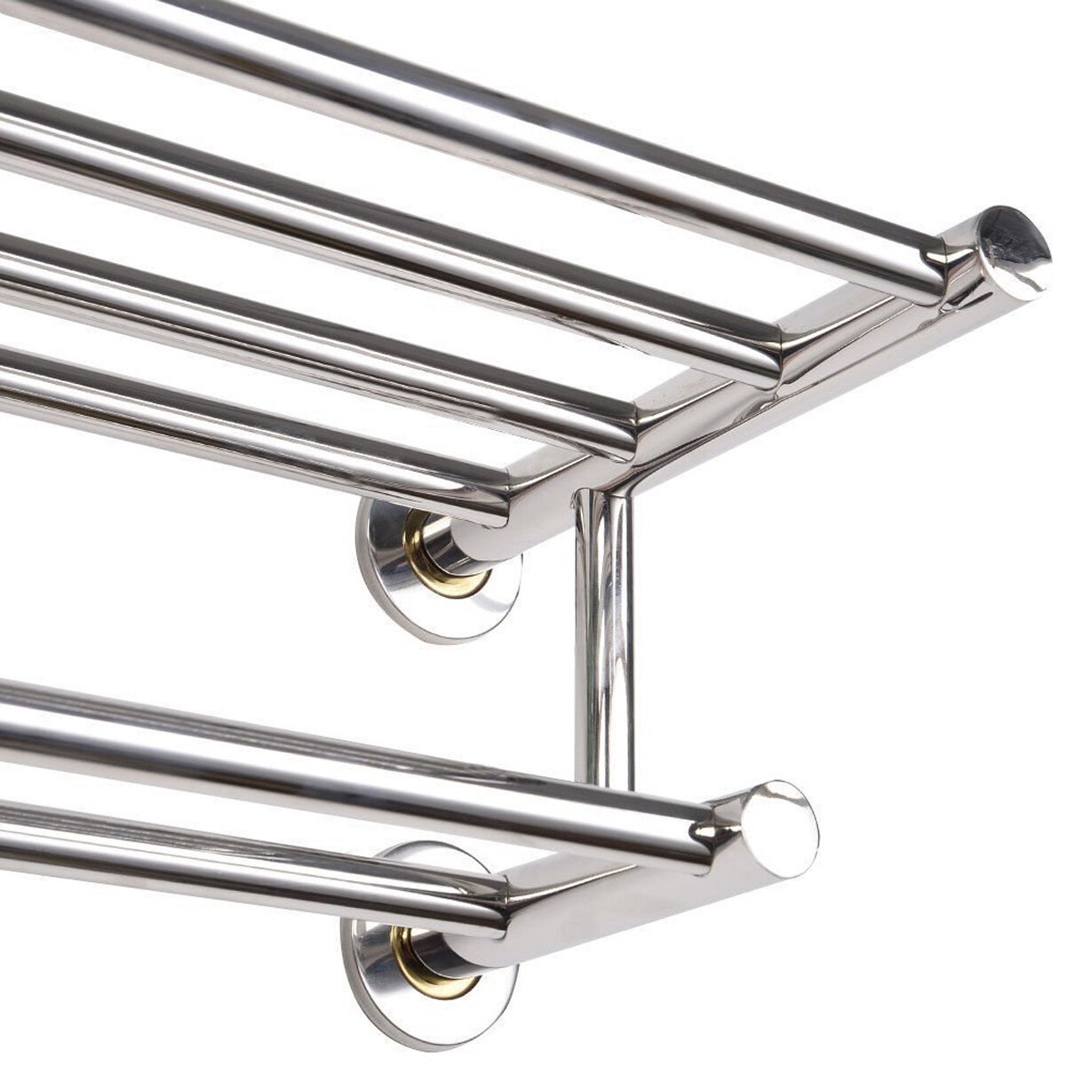 Toallero plegable de acero inoxidable para baño, estante de toalla montado en la pared de dos niveles, 60cm, 304