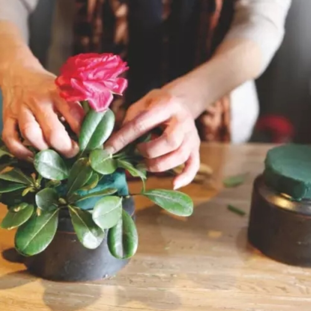 4 Pcs Floral Foam Round Dry Floral Foam Blocks Green Styrofoam Blocks For Artificial Flowers Wedding Decoration